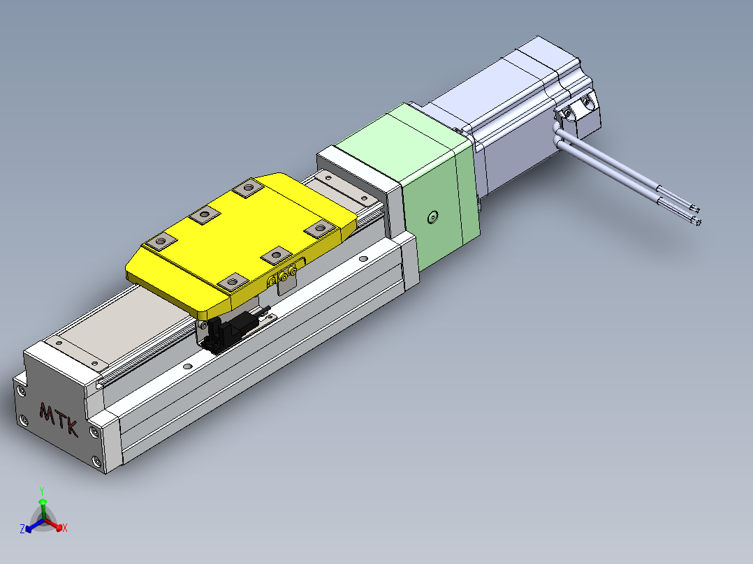 GTH内嵌丝杆全封闭GTH8-BC-60步进主视图