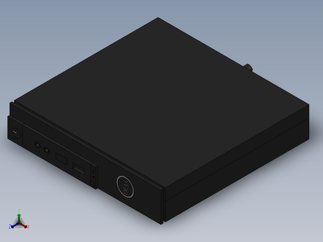 OPTIPLEX3090戴尔主机正等轴测图