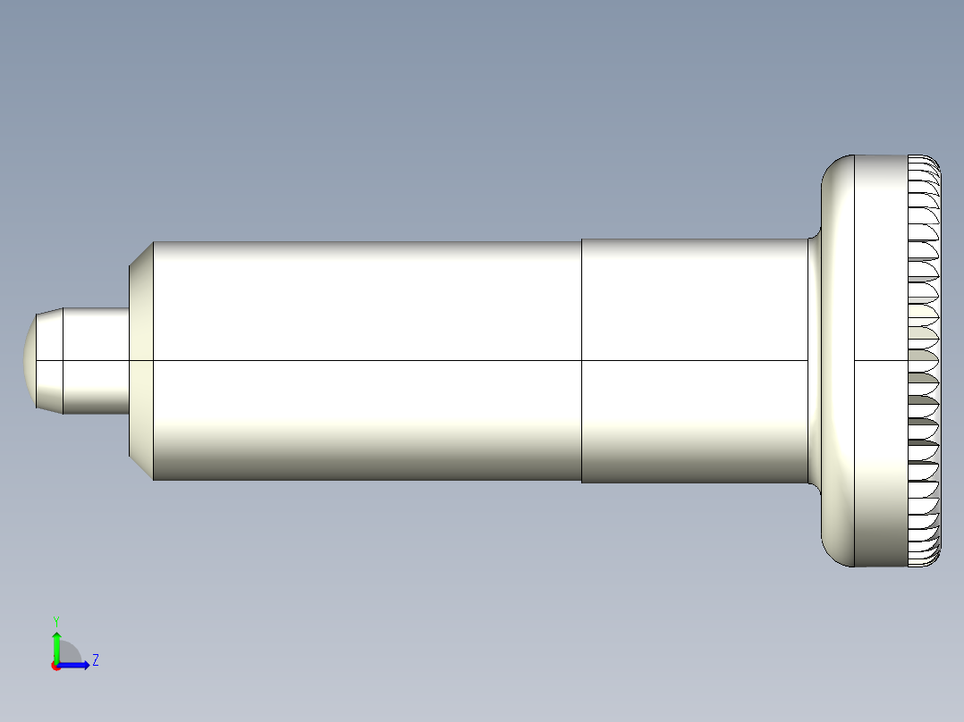 分割定位柱(焊接型)2212-3D多系列多零件图纸模型左视图