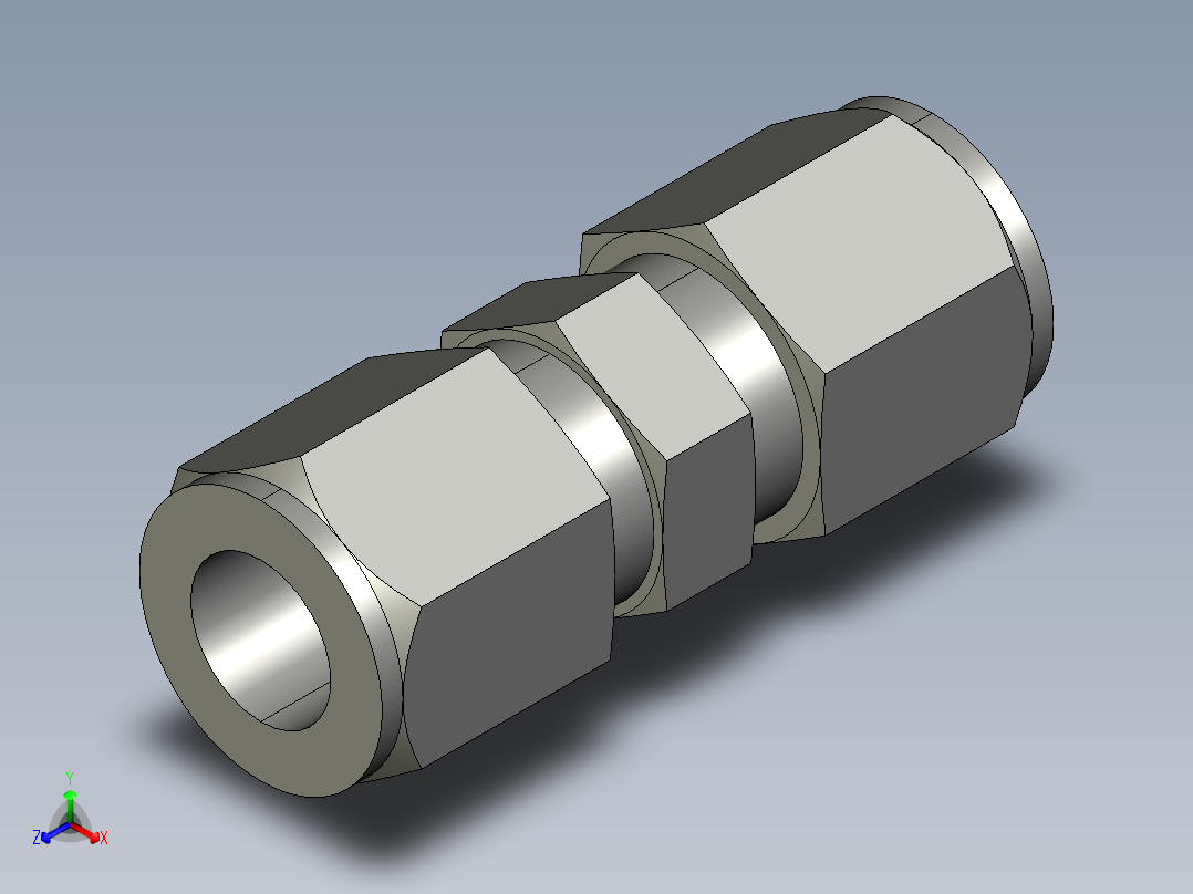卡套式工业通用硬管接头8_hbu-s主视图
