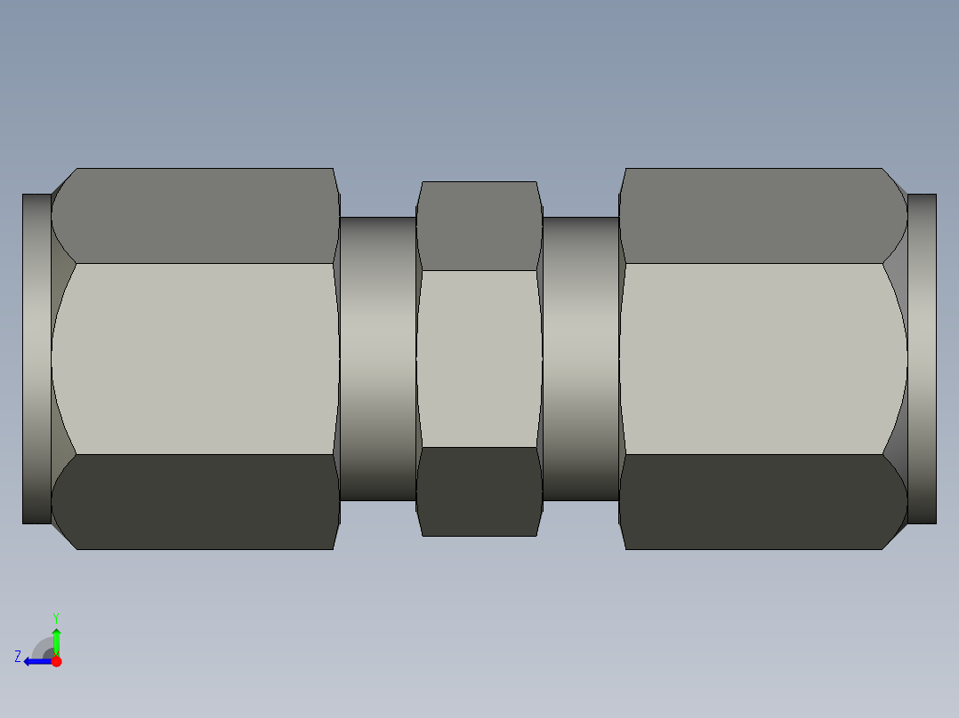卡套式工业通用硬管接头8_hbu-s右视图