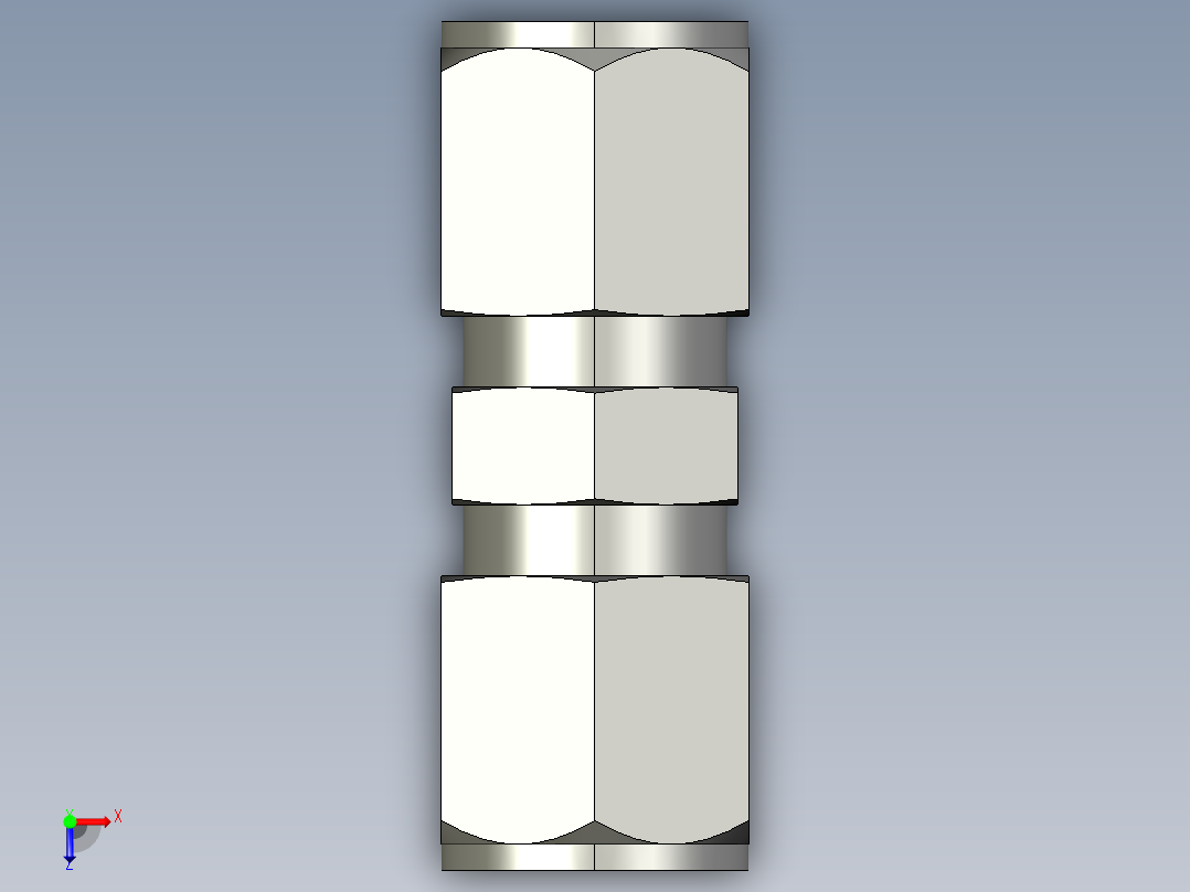 卡套式工业通用硬管接头8_hbu-s俯视图