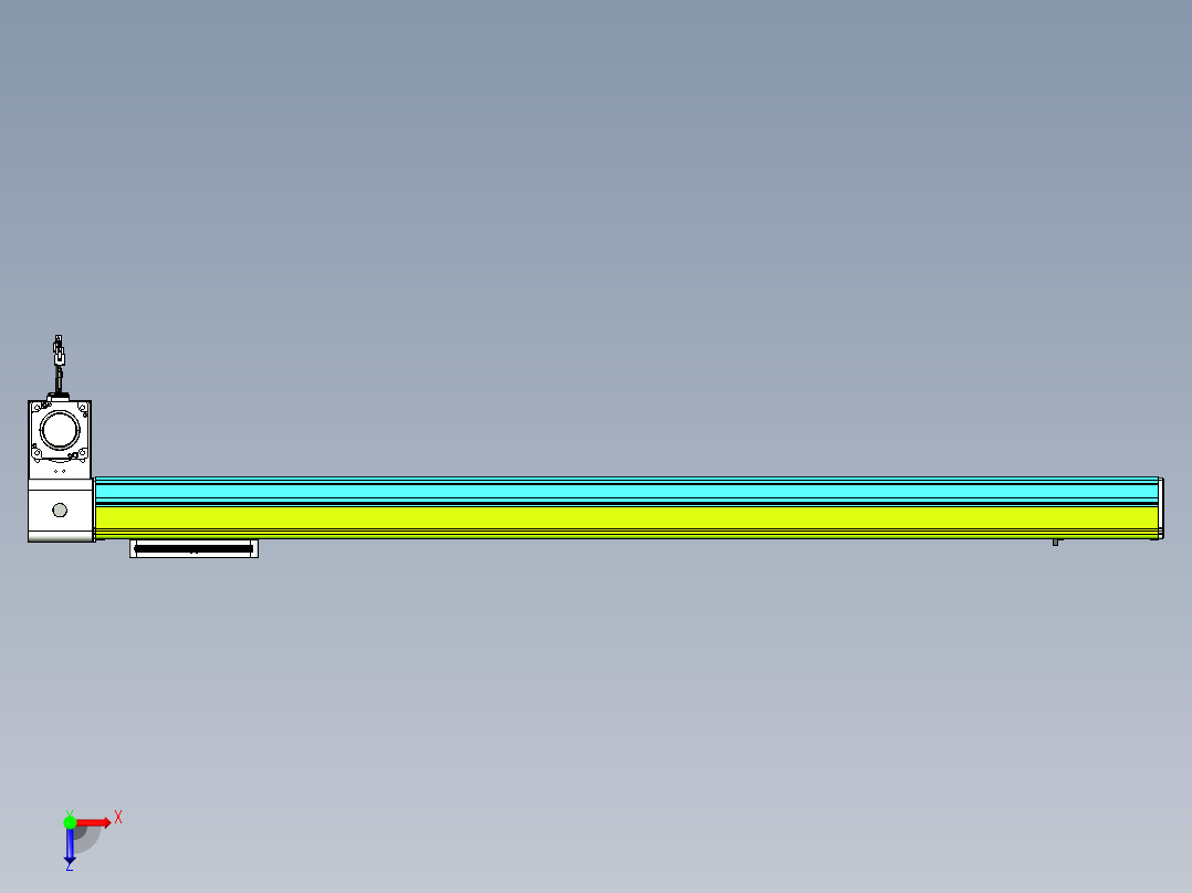威洛博VBC同步带传动一无尘环境VBC17-L45-S1200-BLD-ZP75-C3俯视图