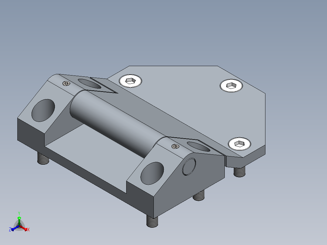 K02B 重型铰链正等轴测图