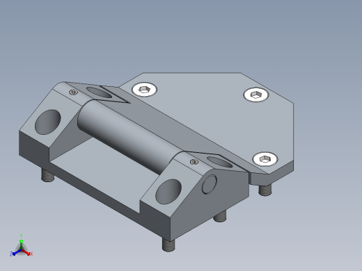 K02B 重型铰链正等轴测缩略图
