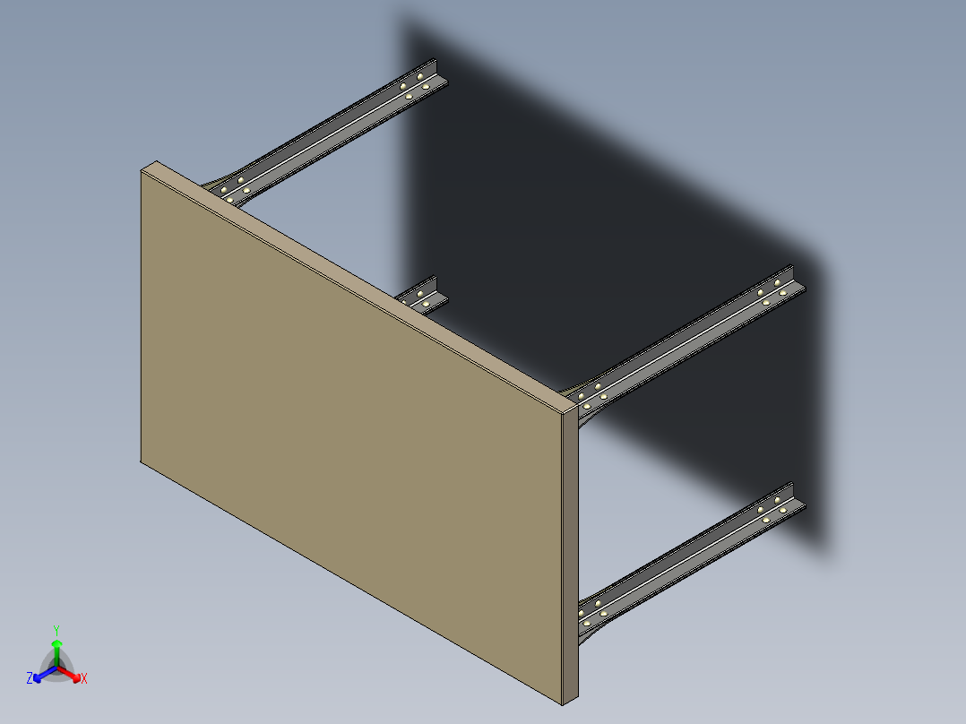 桌子(5)正等轴测图