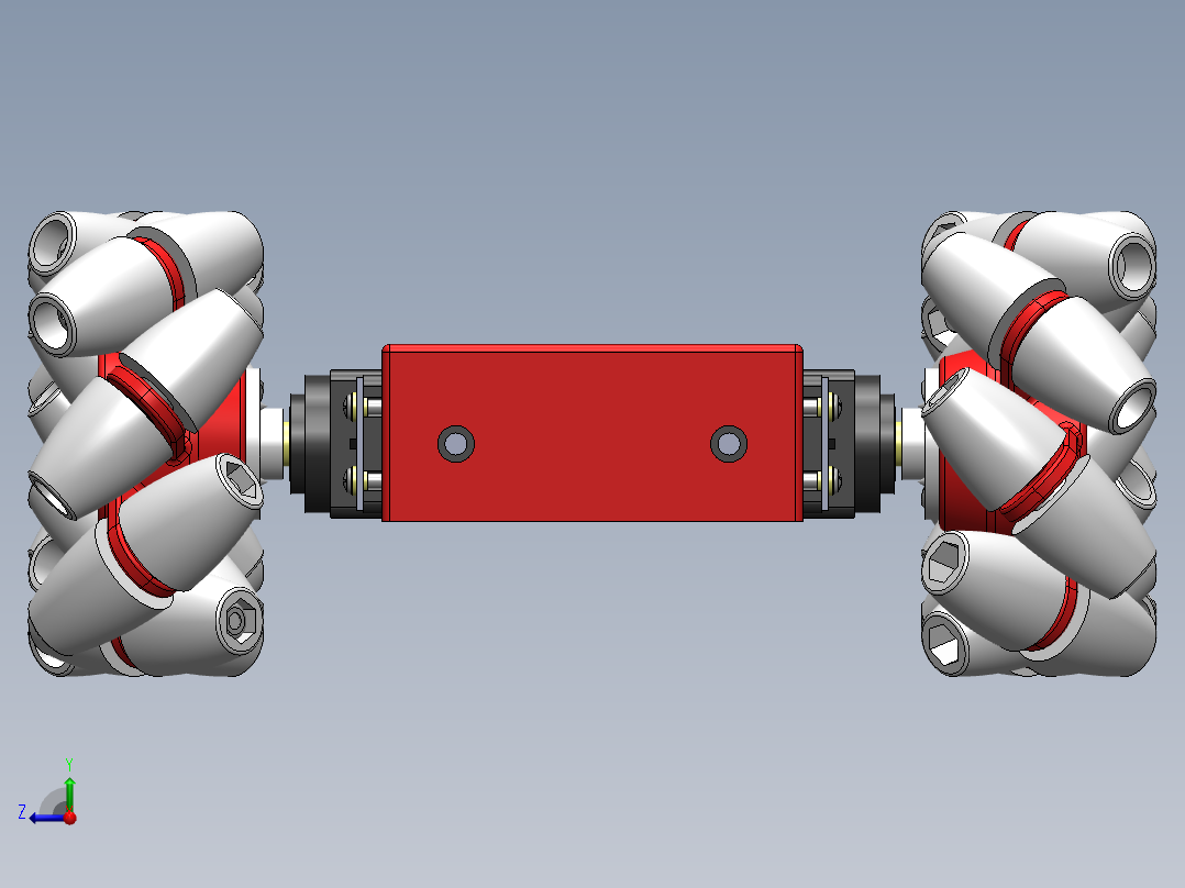 Oddbot麦克纳姆轮平台小车模型3D图纸 STEP格式右视图