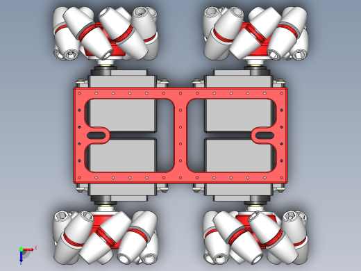Oddbot麦克纳姆轮平台小车模型3D图纸 STEP格式俯视缩略图
