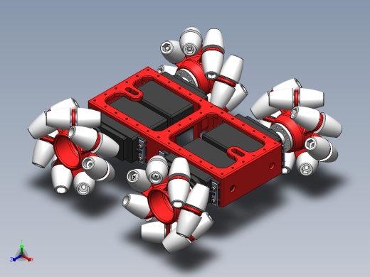 Oddbot麦克纳姆轮平台小车模型3D图纸 STEP格式正等轴测缩略图