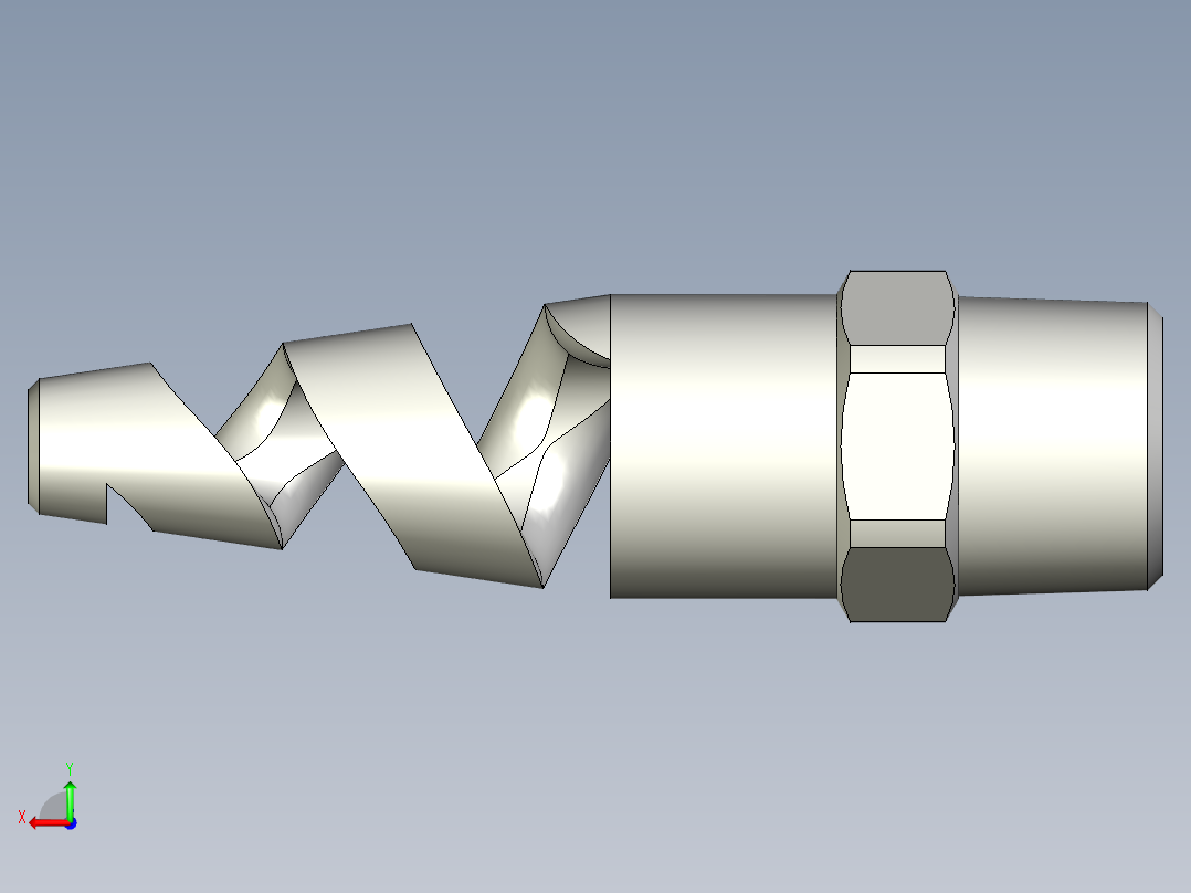 螺旋喷嘴4分后视图