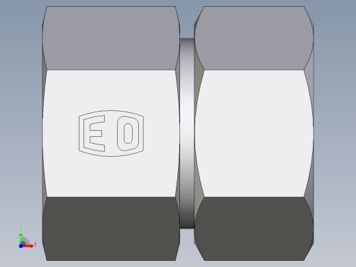卡套式工业通用硬管接头EO_Swivel_connector_GAI38ZSRCF前视缩略图