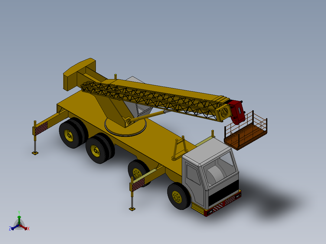 伸缩臂式高空作业车设计-直臂式【3D三维SW模型+CAD图纸+说明】