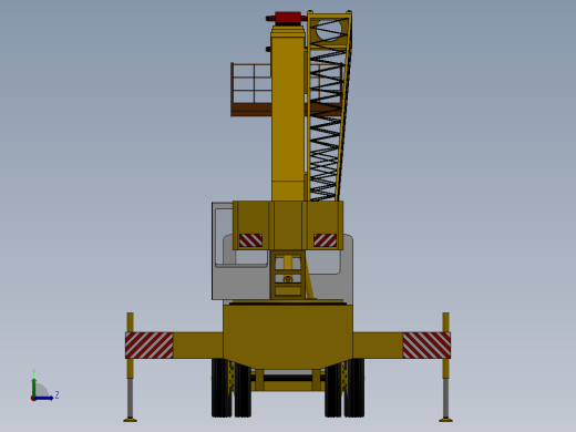 伸缩臂式高空作业车设计-直臂式【3D三维SW模型+CAD图纸+说明】左视缩略图