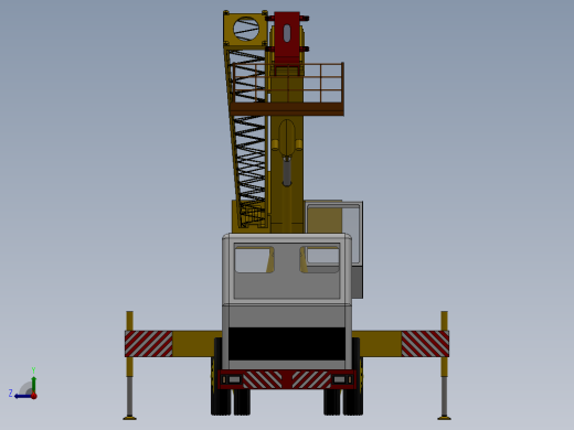 伸缩臂式高空作业车设计-直臂式【3D三维SW模型+CAD图纸+说明】右视缩略图
