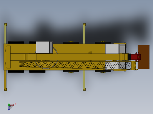 伸缩臂式高空作业车设计-直臂式【3D三维SW模型+CAD图纸+说明】俯视缩略图