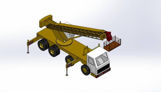 伸缩臂式高空作业车设计-直臂式【3D三维SW模型+CAD图纸+说明】缩略图
