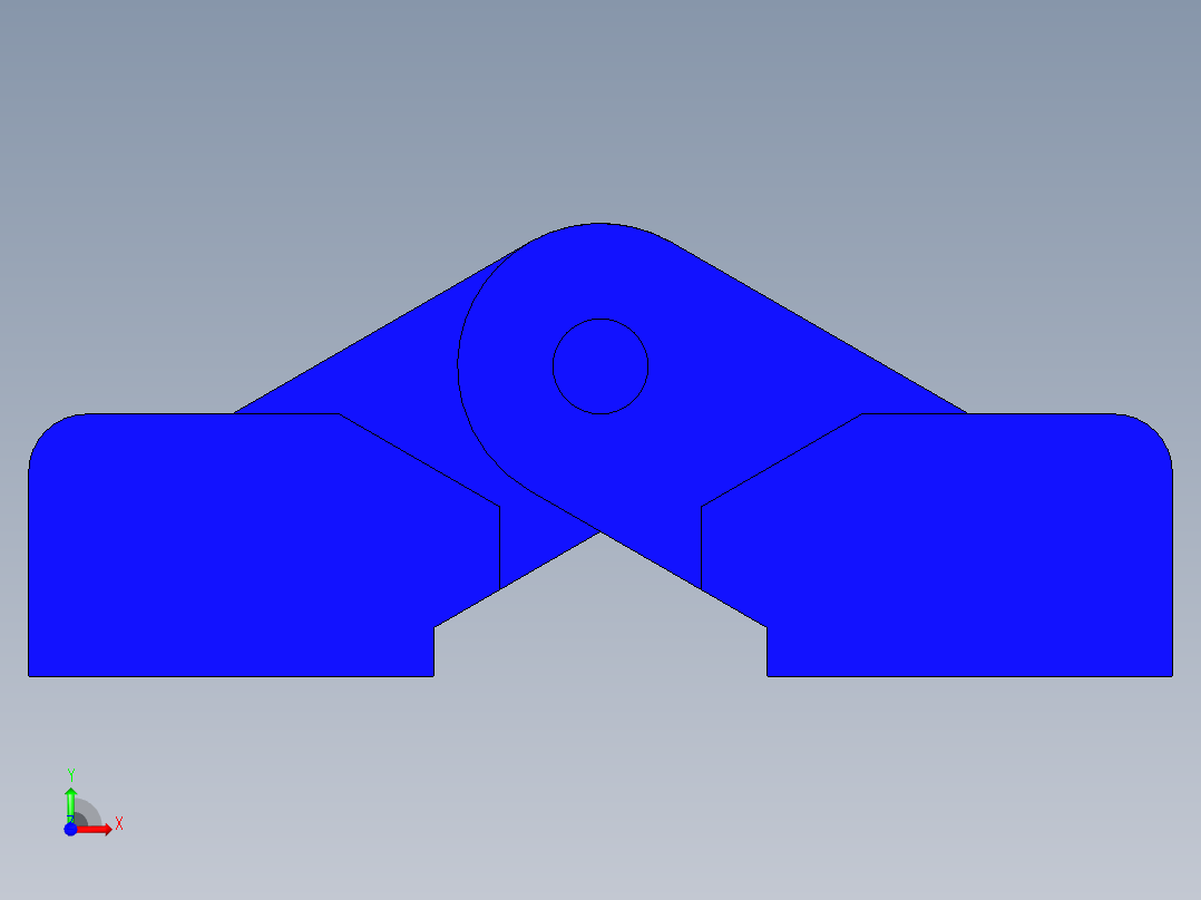 工程塑膠鉸鏈(B)CFA-3D多系列多零件图纸模型前视图