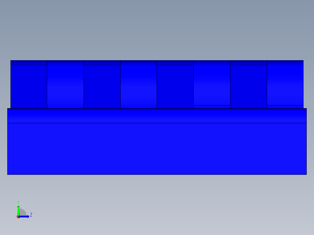 工程塑膠鉸鏈(B)CFA-3D多系列多零件图纸模型左视图