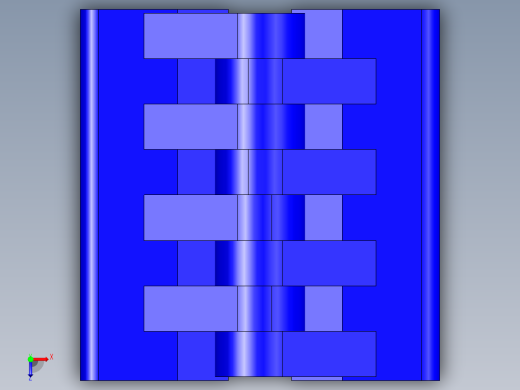 工程塑膠鉸鏈(B)CFA-3D多系列多零件图纸模型俯视缩略图