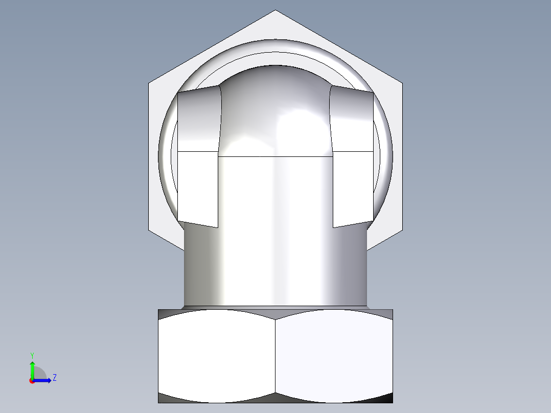 卡套式工业通用硬管接头EO_Bulkhead_elbow_WSV42ZLCF左视图