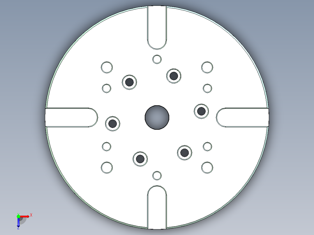 五轴配件俯视图