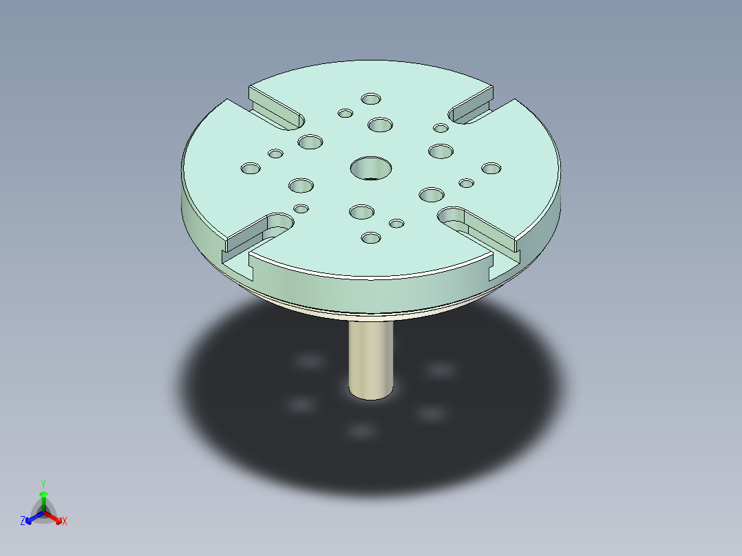 五轴配件正等轴测图