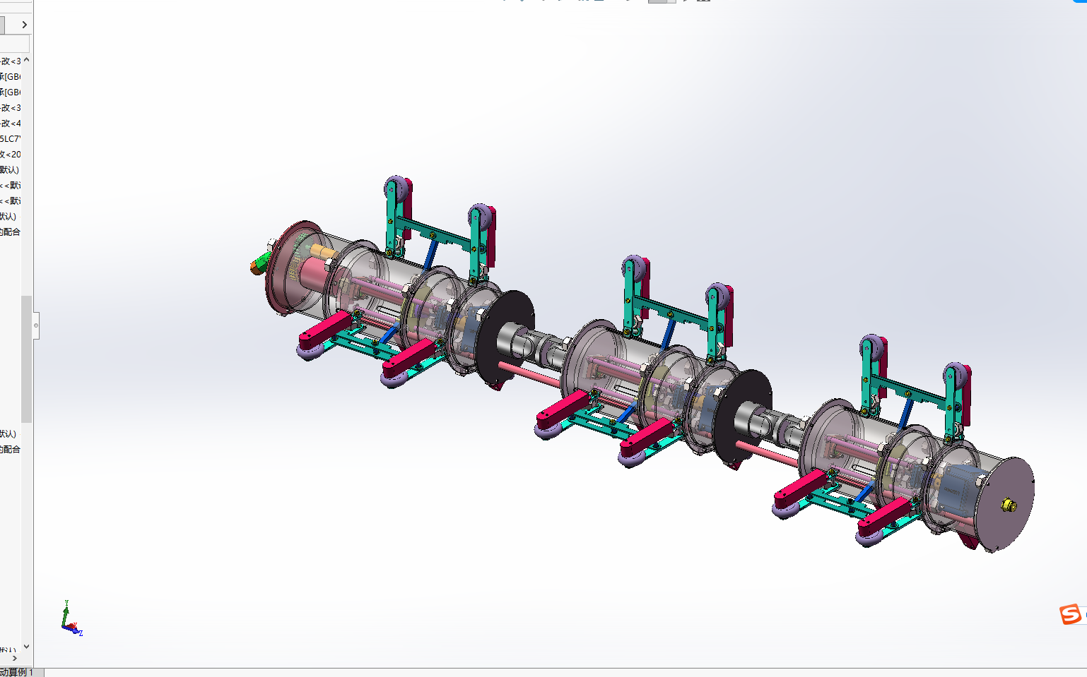 管道自动清洁机器人三维SW+CAD