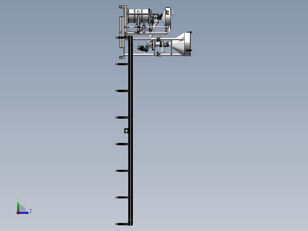 虹吸与滚筒式搅拌分转设备sw17左视图