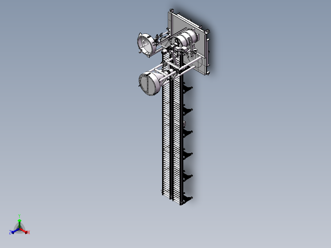 虹吸与滚筒式搅拌分转设备sw17正等轴测图