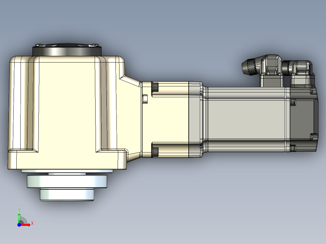 -MG直角法兰伺服减速电机110mrf1前视图