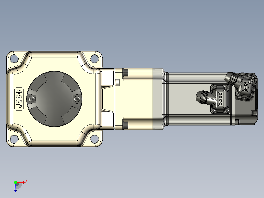 -MG直角法兰伺服减速电机110mrf1俯视图