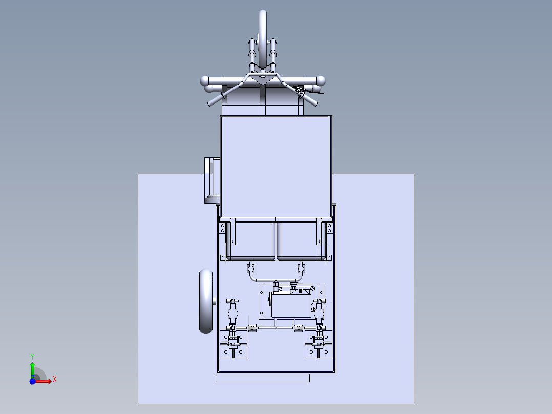 移动喷淋车前视图