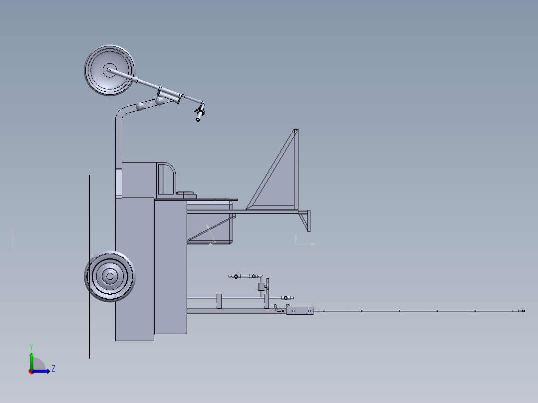 移动喷淋车左视图