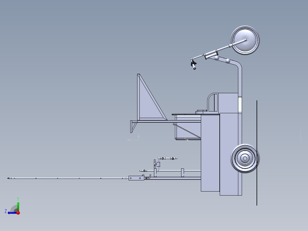 移动喷淋车右视图