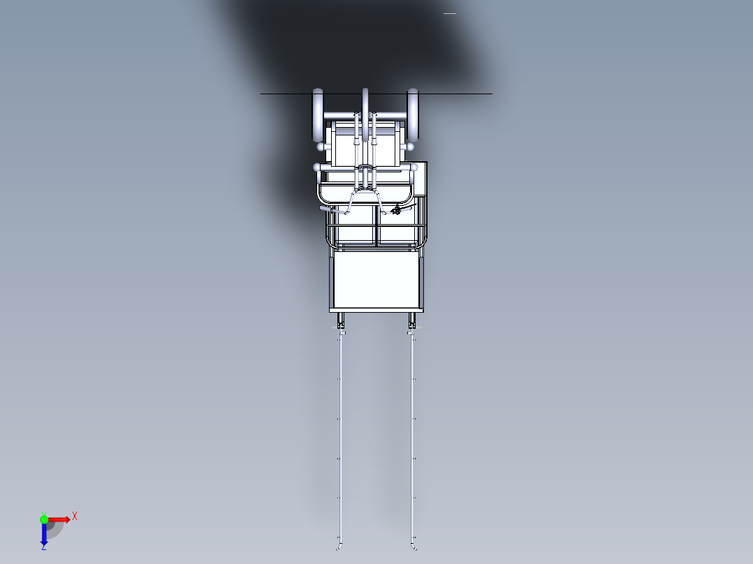 移动喷淋车俯视图