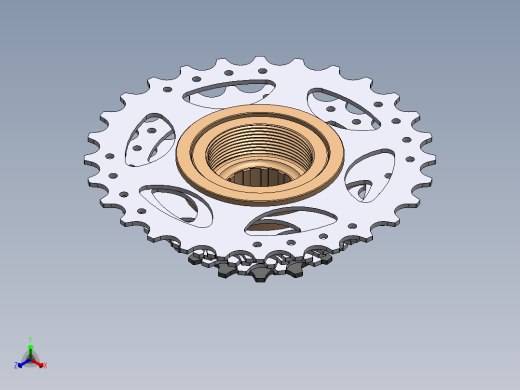 A0002561-自行车6速自由轮正等轴测缩略图