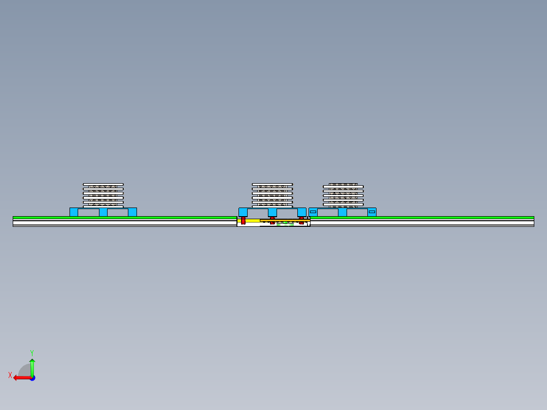 物流自动周转传送线体设计后视图