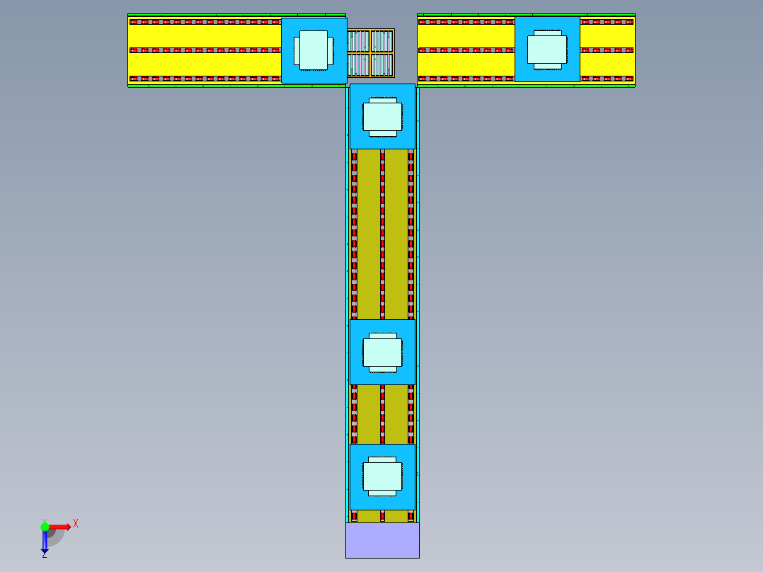 物流自动周转传送线体设计俯视图