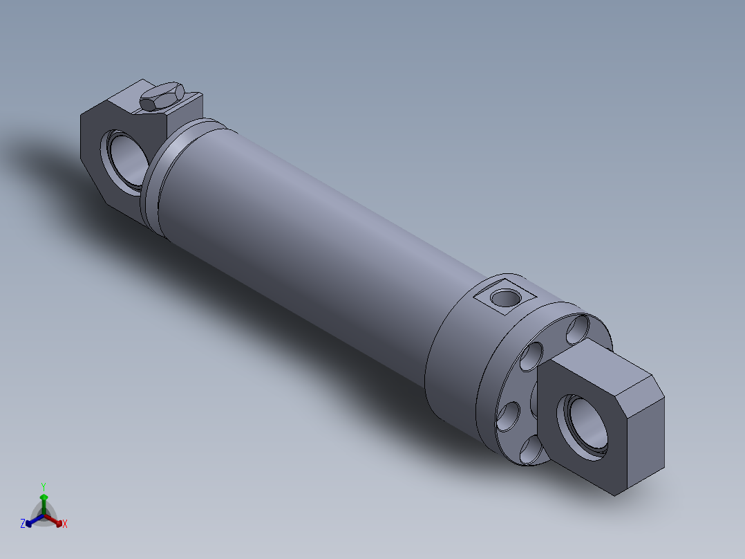 焊接式液压缸 (1)正等轴测图