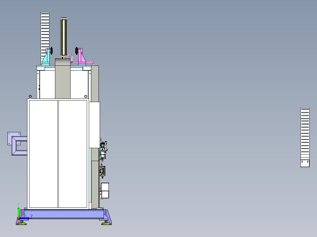 汽车缸体翻转和下缸体螺栓返松机左视图