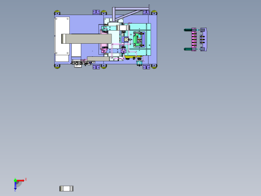 汽车缸体翻转和下缸体螺栓返松机俯视缩略图