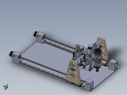 数控机床、双主轴数控加工中心机床核心机构3D模型 Solidworks设计