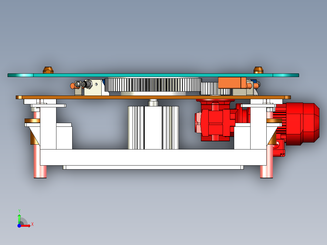 顶升旋转平台前视图