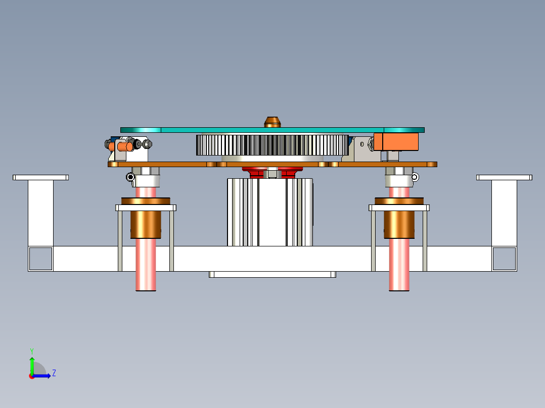 顶升旋转平台左视图