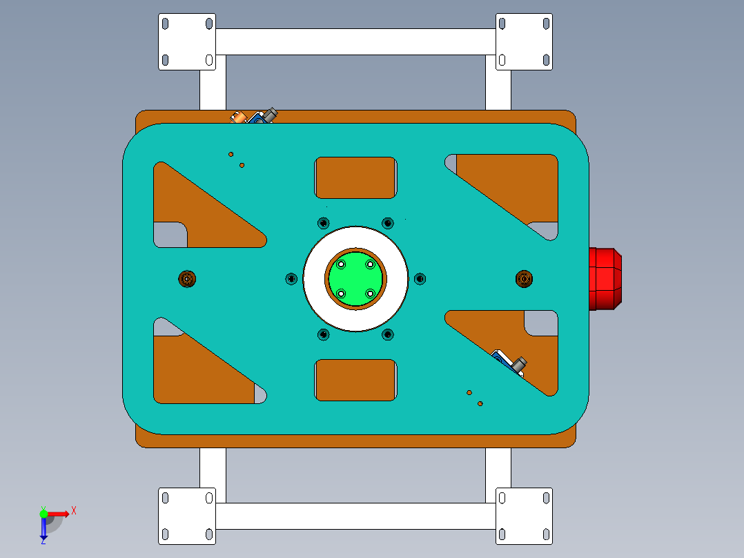 顶升旋转平台俯视图