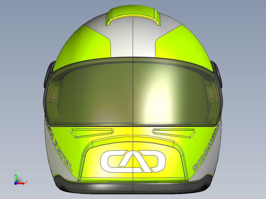 B3004605-一级方程式赛车头盔前视图