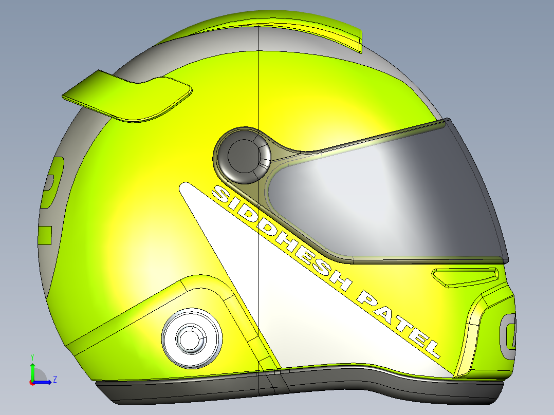 B3004605-一级方程式赛车头盔左视图