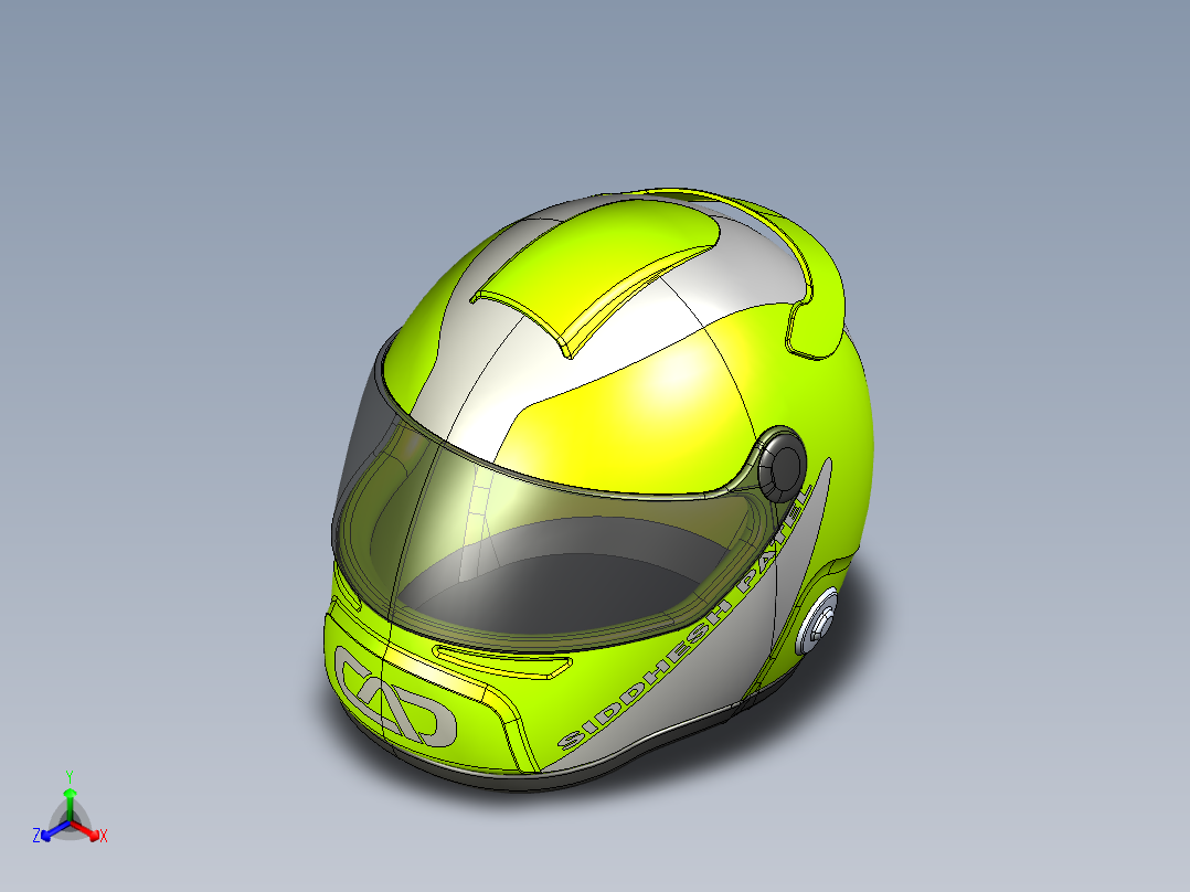 B3004605-一级方程式赛车头盔正等轴测图