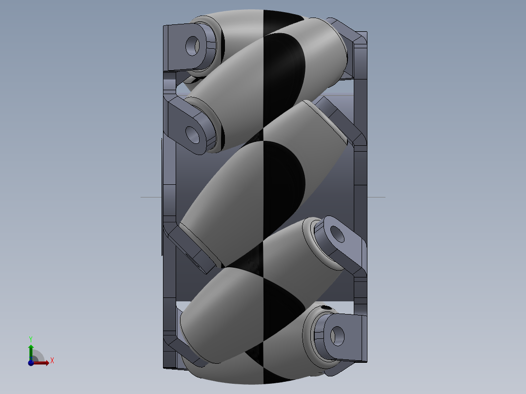 多向移动轮前视图