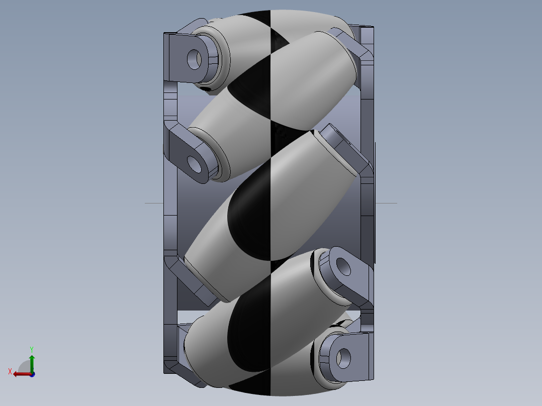 多向移动轮后视图